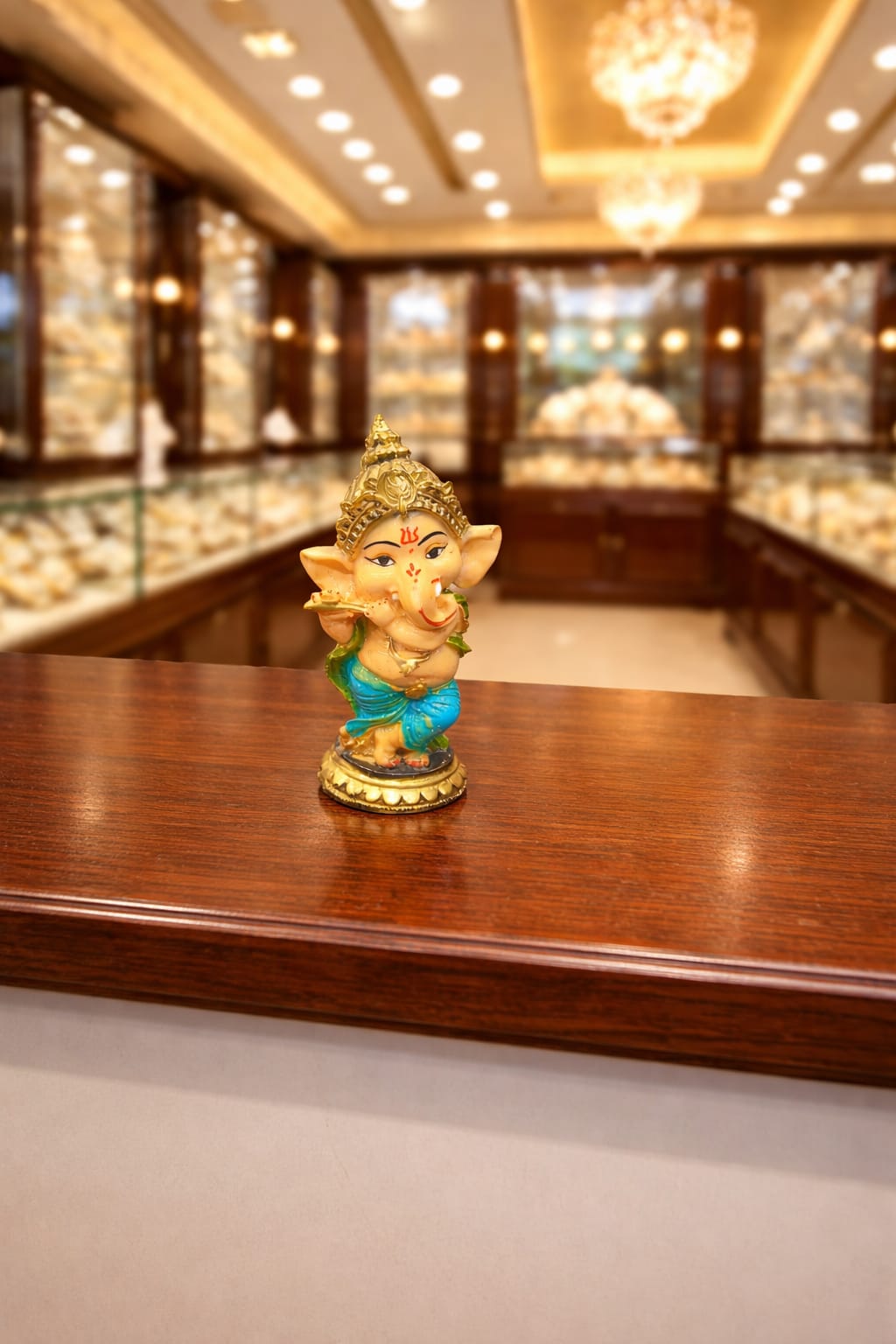 Luxury Handcrafted Ganesh Ji Decorative Idol Showpiece for Home Temple, Living Room & Spiritual Decor